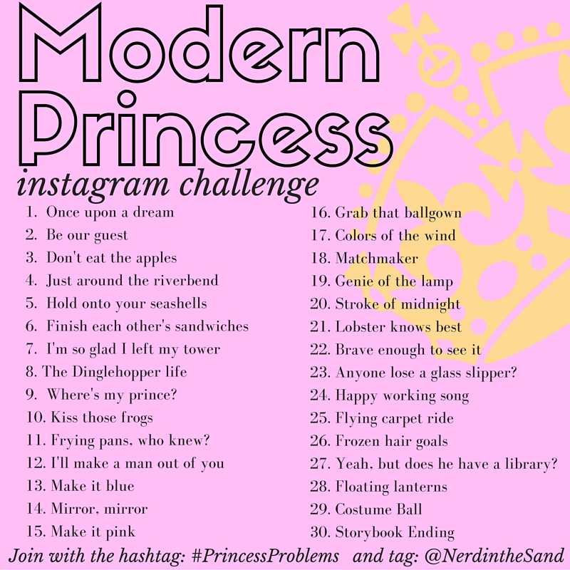 Modern Princess Instagram Challenge Disney nerd in the sand